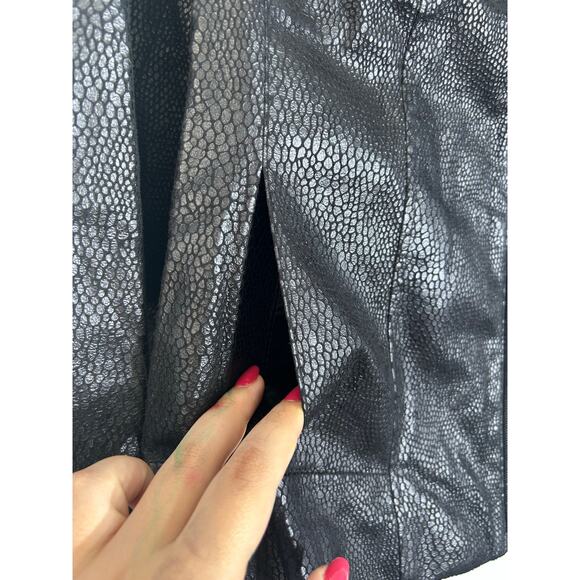Tanjay Jacket Size 8P Black Velvet Burnout Snake Print Whimsigoth Stevie Nicks - Picture 5 of 9